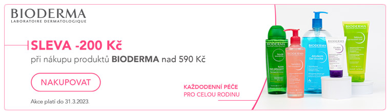 GigaLekáreň.sk - Akce Bioderma - 200Kč při nákupu nad 590 Kč