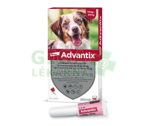 ADVANTIX pro psy spot.on.od 10-25kg a.u.v.4x2.5ml