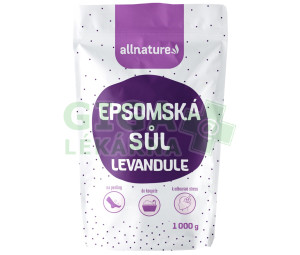 Allnature Epsomská sůl Levandule 1000 g