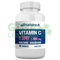 Allnature Vitamin C s šípky s post.uvolňováním 1000 mg 60 tablet