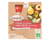 BABYBIO Pyré jablko hruška broskev 4x90g