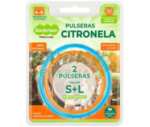 Bacterisan Repelentní náramek s citronelou S 58mm a L 68mm 2ks