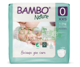 Bambo Nature 0 dětské plenkové kalhotky 1-3kg 24ks