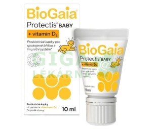 BioGaia Protectis BABY + vitamin D3 probiotické kapky pro spokojené bříško a imunitní systém 10ml