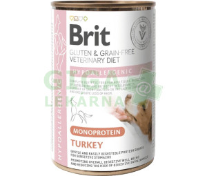 Brit VD Dog GF konz Mono Protein Hypoall. Turkey 400g