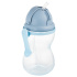 Canpol babies Fľaša športová so slamkou 12m+ 370ml modrá