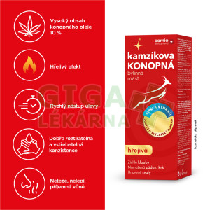 Obrázek Cemio Kamzíkova konopná mast hřejivá 200ml dárek