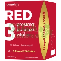Cemio RED3 90+15 kapslí dárek 2022 ČR