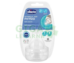 CHICCO Dudlík Perf.5 silikon střed.průtok 2m+ 2ks