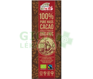 Čokoláda hořká 100 % 25 g BIO SOLÉ