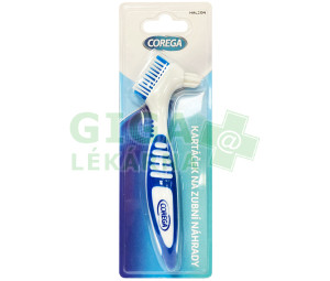 Corega kartáček na zubní náhrady modrý 1ks