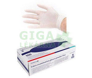 CVET Rukavice nest.vyš. latex S/100ks bez pudru, bílé