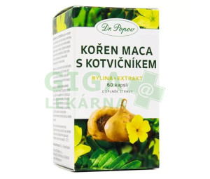 Dr.Popov Bylinné kapsle Kořen Maca s Kotvičníkem cps. 60