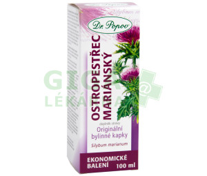 Dr.Popov Kapky bylinné Ostropestřec mariánský100ml