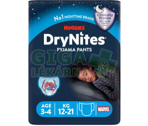 DryNites natahovací kalhotky pro chlapce JUMBO pack 3-4 roky/ 12-21kg / 4x16ks