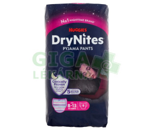 DryNites natahovací kalhotky na noc pro dívky 8-13 let / 30-48kg / 9ks