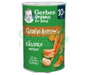 Gerber Pšenično-ovesné křupky s mrkví BIO 35g od 10. ukončeného měsíce