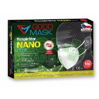 GOOD MASK Nanorespirátor FFP2 GM2 NANO 5ks bilý