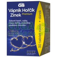 GS Vápník Hořčík Zinek Premium 100+30 tablet dárek 2022 ČR/SK
