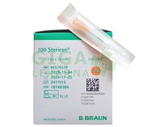 Inj.jehla 0.5x16 25G oranž.100ks Ster.4657853