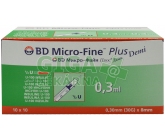 Inzulin.stříkačky BD 0.3mlx8mm DEMI U-100 100ks