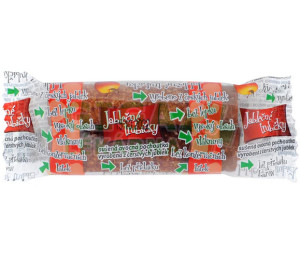 Jablečné trubičky ochucené karobovou polevou 24g