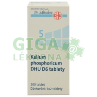 Obrázek Kalium phosphoricum DHU 200 tablet D6 (No.5)