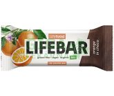 Lifefood Tyčinka Lifebar InChoco pomeranč 40g BIO