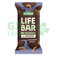 Lifefood Lifebar Oat Snack proteínová čokoládová tyčinka 40g BIO