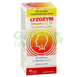 LYZOZYM Imuno CD Selén+vit.E a K 40 cmúľacích tabliet