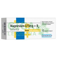 Magnesium 375mg+B6 forte Generica+Vit.C šumivé tablety 10