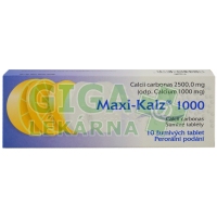 Maxi-Kalz 1000 šumivé tablety 10x1000mg