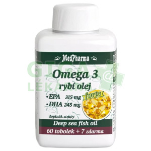 MedPharma Omega 3 rybí olej Forte tob.67