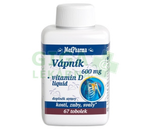 MedPharma Vápník 600mg+vit.D-liquid tob.67