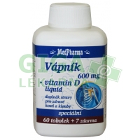 Obrázek MedPharma Vápník 600mg+vit.D 67 tobolek