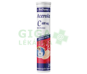 MedPharma Vitamin C 600mg+Acerola tbl.eff.20