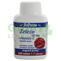 MedPharma Železo 20mg+vitamín C 107 tablet