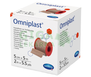 Náplast Omniplast textilní 5cmx5m 1ks
