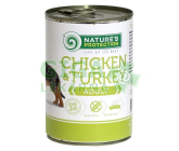 Natures Protection Dog konz.Adult kuře krůta 400g