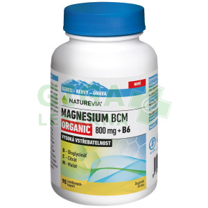 NatureVia Magnesium Organic BCM 800mg +B6 90 kapsúl