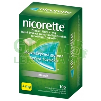 Nicorette Classic Gum 4mg 105 žvýkaček