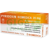 Pyridoxín Biomedica 20 mg 30 tabliet