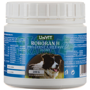 Roboran H pre psov čiernej a bielej 200g