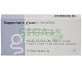 SUPP.GLYCERINI SANOVA Glycer.čípky Classic 2g 10ks