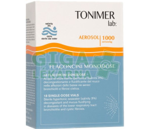 TONIMER lab Aerosol 1000mOsm/kg jednodáv.ampu.18ks