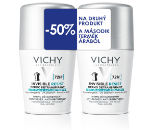VICHY INVISIBLE Resist 72H Antiperspirant 2x50ml