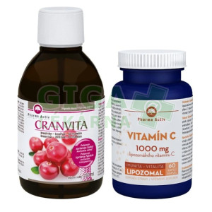 Vitamín C 1000 mg Lipozomal kapsle 60+Cranvita 250ml