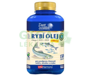 VitaHarmony Rybí olej Omega 3 1000 mg XXL tob.150