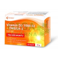 Vitamín D3 1000 IU + Omega-3 60 kapslí Noventis