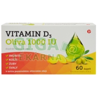 Vitamin D3 Oliva 1000IU 60 kapslí Glenmark